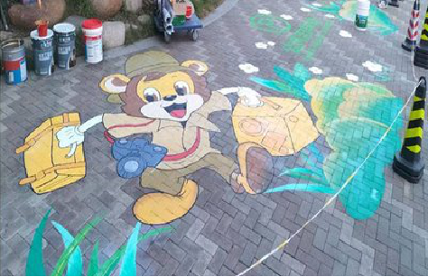 南江夏季画地面彩绘会遇到的问题