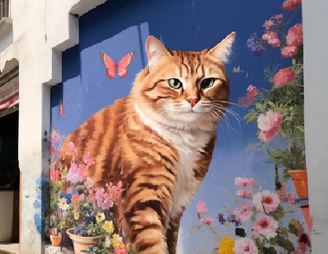 南江自己绘制有个性的手绘墙