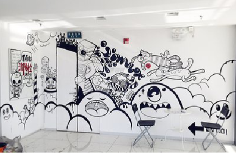 南江手绘墙并非传统涂鸦。